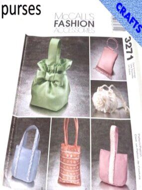 McCalls 3271 Sewing Pattern Purses/Bags 6 styles UNCUT